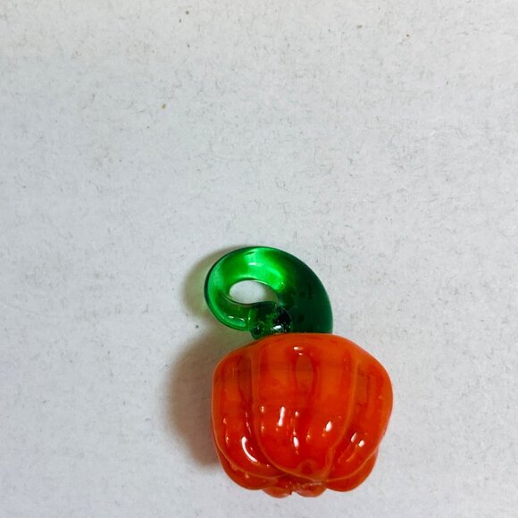 Dollhouse Miniatures Fall Decoration Pumpkin Glass Femo Harvest Broom as is - Picture 2 of 9